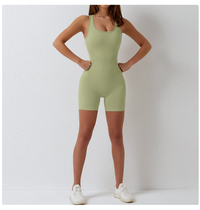 OLIVIA ATHLETIC SEAMLESS ROMPER (5 COLORS) - Zoe All Over