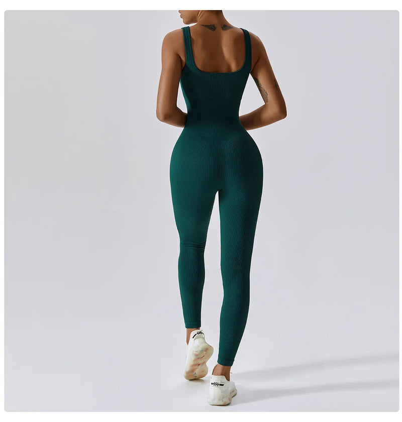 LILY RIBBED ATHLETIC JUMPSUIT (6 COLORS) - Zoe All Over
