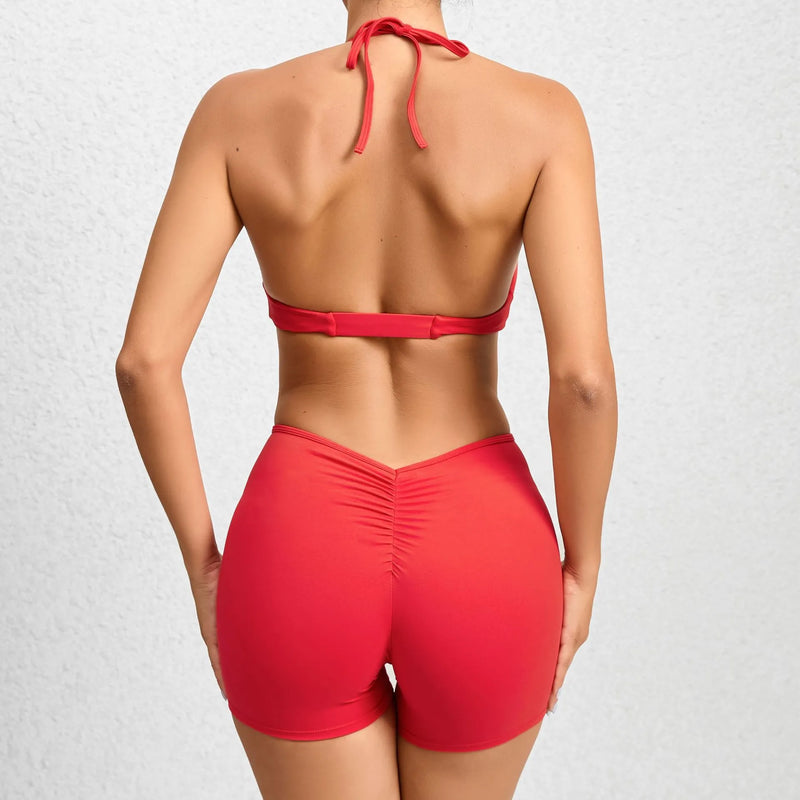 MILEY ATHLETIC SCRUNCH BUM ROMPER (6 COLORS) - Zoe All Over
