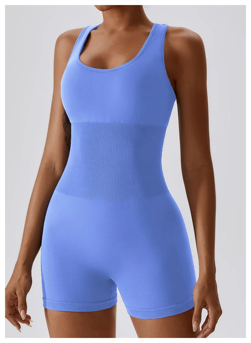 SNATCHED ATHLETIC SEAMLESS ROMPER (5 COLORS) - Zoe All Over