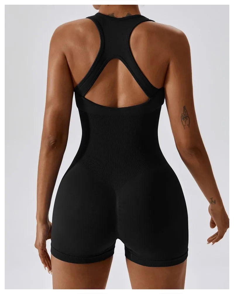 SNATCHED ATHLETIC SEAMLESS ROMPER (5 COLORS) - Zoe All Over
