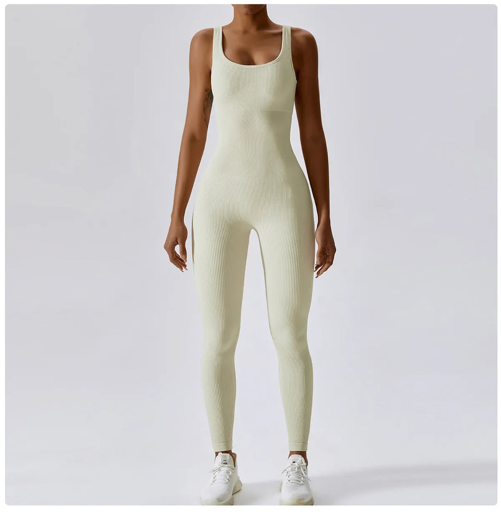 LILY RIBBED ATHLETIC JUMPSUIT (6 COLORS)